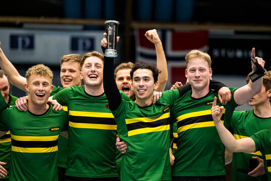Sten Nicolas Stensen of NTNUI celebrates
