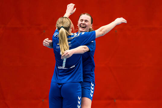Andrea Holm Aune of Tiller celebrates