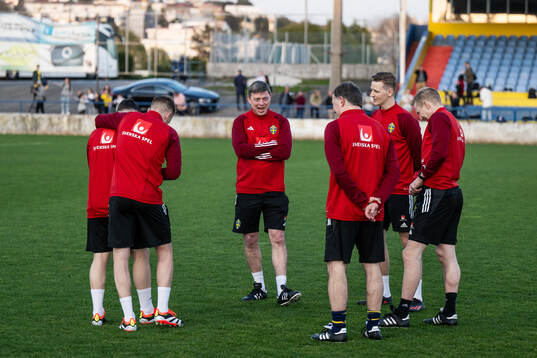 head coach Jon Dahl Tomasson of the Swedish men's national