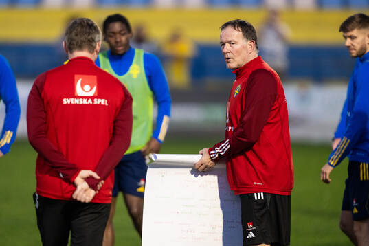 Head coach Jon Dahl Tomasson and assistant coach Remy