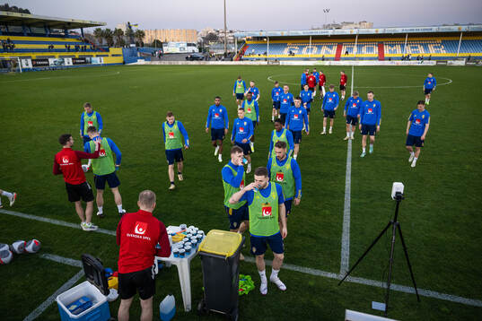 Players of the Swedish men's national football team drink
