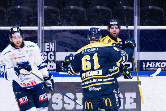 Södertäljes Stelio Mattheos jublar