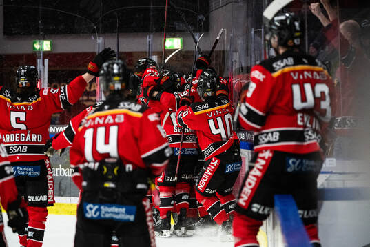 Luleås spelare jublar