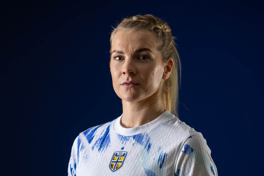 Ada Hegerberg of the Norwegian national football team poses