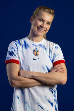Ada Hegerberg of the Norwegian national football team poses