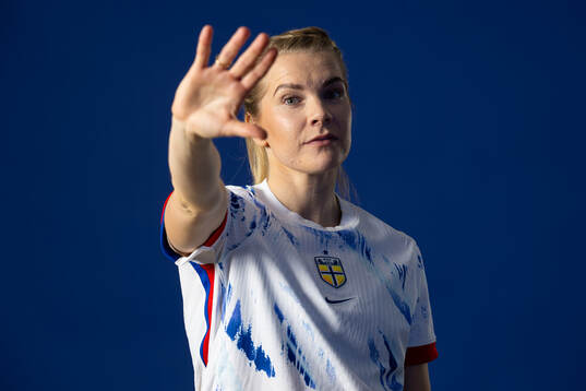 Ada Hegerberg of the Norwegian national football team poses
