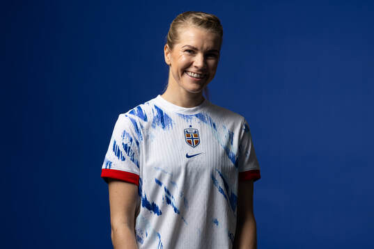 Ada Hegerberg of the Norwegian national football team poses
