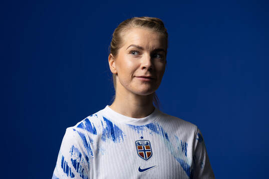 Ada Hegerberg of the Norwegian national football team poses