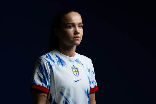 Guro Reiten of the Norwegian national football team poses