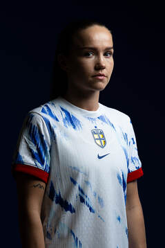 Guro Reiten of the Norwegian national football team poses