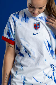 Guro Reiten of the Norwegian national football team poses