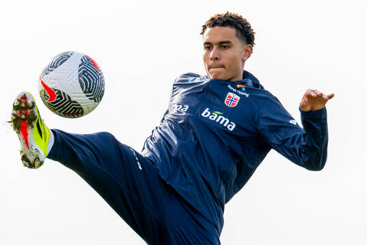 Antonio Nusa of the Norwegian national football team