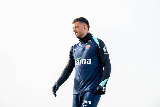 Aron Dønnum of the Norwegian national football team
