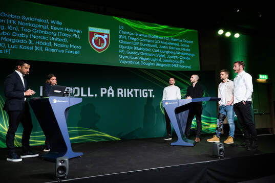Vladimir Rodic och Martin Foyston, Östers IF, med Johan