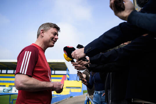 Head coach Jon Dahl Tomasson of the Swedish men's national
