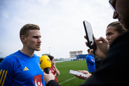 Carl Starfelt of the Swedish men's national football team