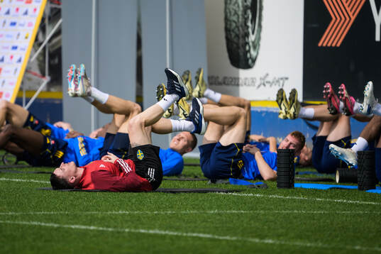Physio coach Ben Rosen of the Swedish men's national