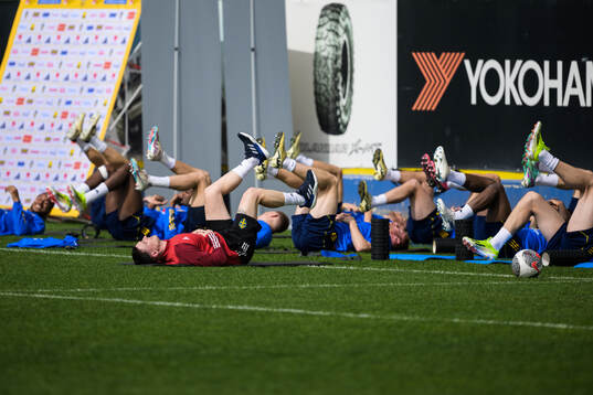 Physio coach Ben Rosen of the Swedish men's national