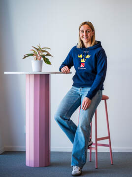 Player Hanna Olsson of Sweden’s women national Ice Hockey