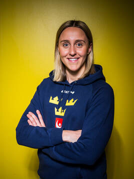 Player Hanna Olsson of Sweden’s women national Ice Hockey