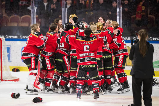 Luleås spelare jublar