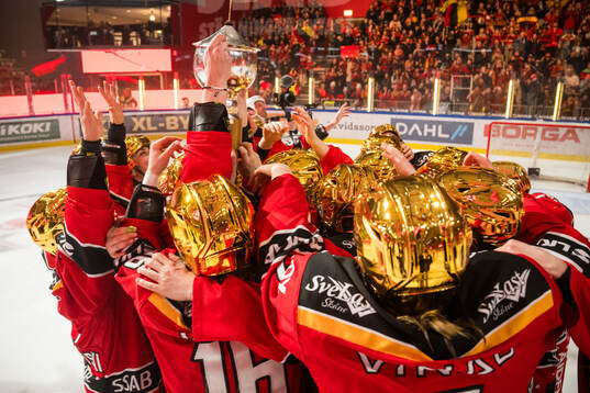 Luleås spelare jublar