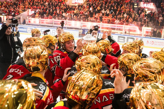Luleås spelare jublar