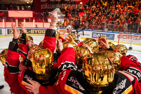 Luleås spelare jublar
