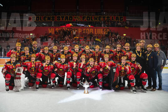 Luleås spelare jublar