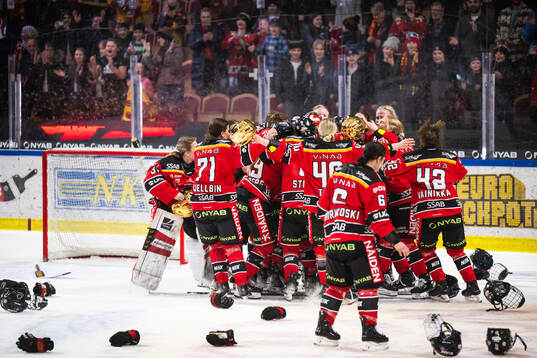 Luleås spelare jublar