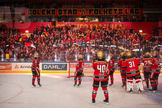 Luleås spelare jublar