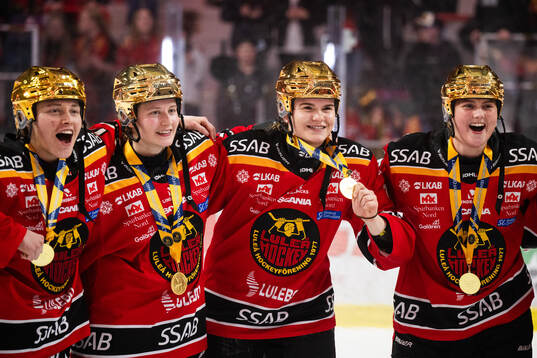 Luleås spelare jublar