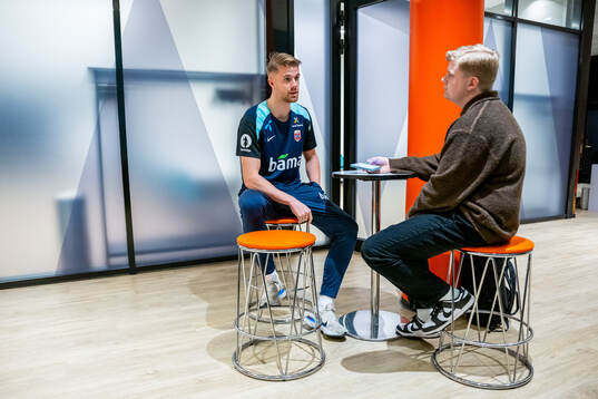 Kristoffer Ajer of the Norwegian national football team