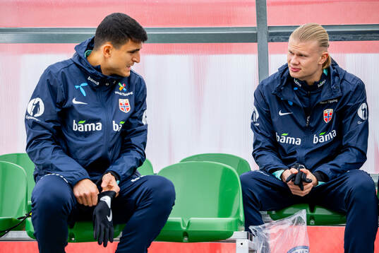 Mohamed Elyounoussi and Erling Braut Haaland of the