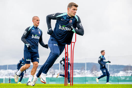 Alexander Sørloth of the Norwegian national football team