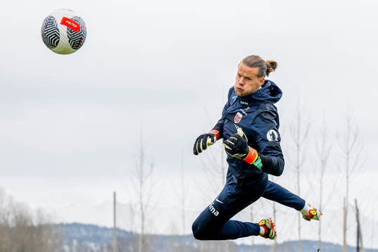 Goalkeeper Ørjan Håskjold Nyland of the Norwegian
