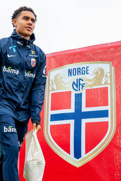 Antonio Nusa of the Norwegian national football team