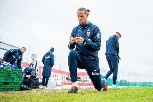 Goalkeeper Ørjan Håskjold Nyland of the Norwegian