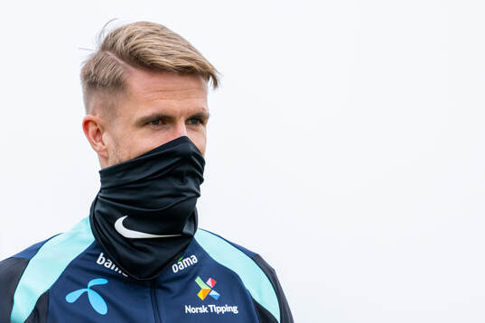Kristoffer Ajer of the Norwegian national football team