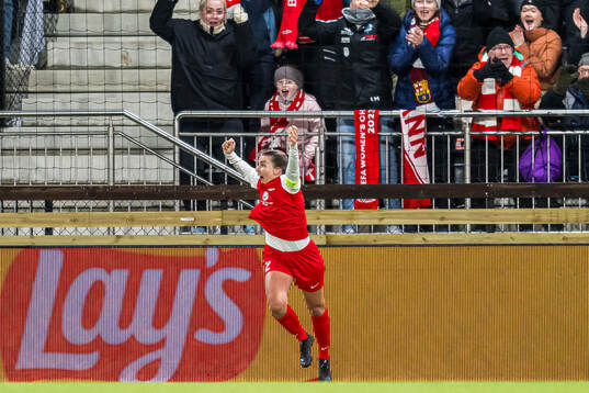 Cecilie Kvamme of Brann celebrates