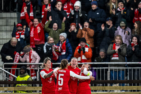 Cecilie Kvamme of Brann celebrates