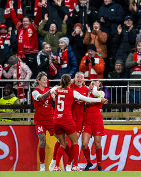 Cecilie Kvamme of Brann celebrates