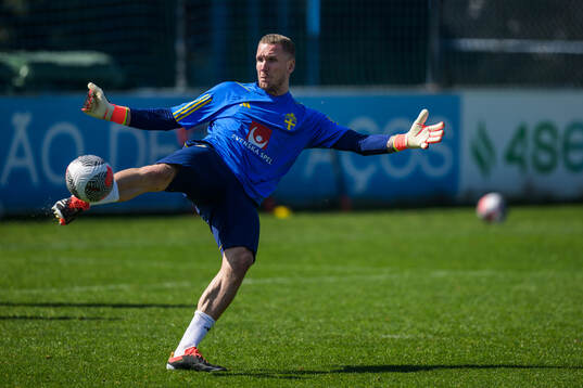 Goalkeeper Robin Olsen of the Swedish men's national