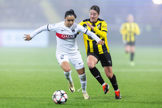 of Paris Saint Germain Sakina Karchaoui and Ruby Grant of