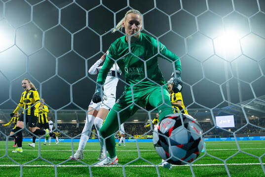 Goalkeeper Katarzyna Kiedrzynek of Paris Saint Germain