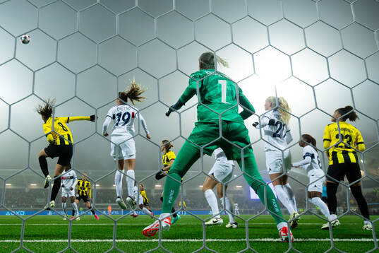 Goalkeeper Katarzyna Kiedrzynek of Paris Saint Germain