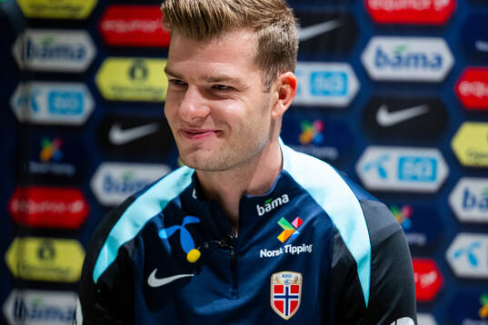 Alexander Sørloth of the Norwegian national football team