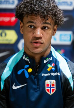 Oscar Bobb of the Norwegian national football team