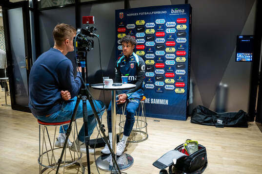 Oscar Bobb of the Norwegian national football team is