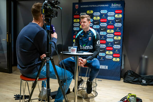 Alexander Sørloth of the Norwegian national football team